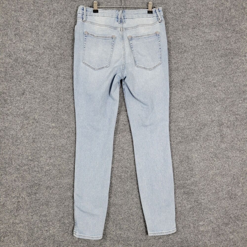 GOOD AMERICAN Good Curve Crossover Skinny Stretch Denim Blue Jeans SIZE 8 / 29 - Picture 7 of 14